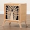 Baxton Studio Danna Modern Bohemian Natural Brown Rattan Nightstand 231-13155-ZORO - alternate 3